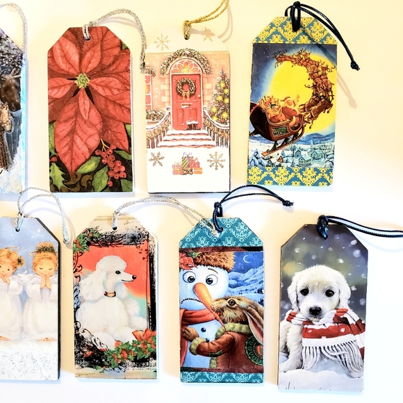 Set of 14. Christmas tag ornaments - Picture 6 of 8